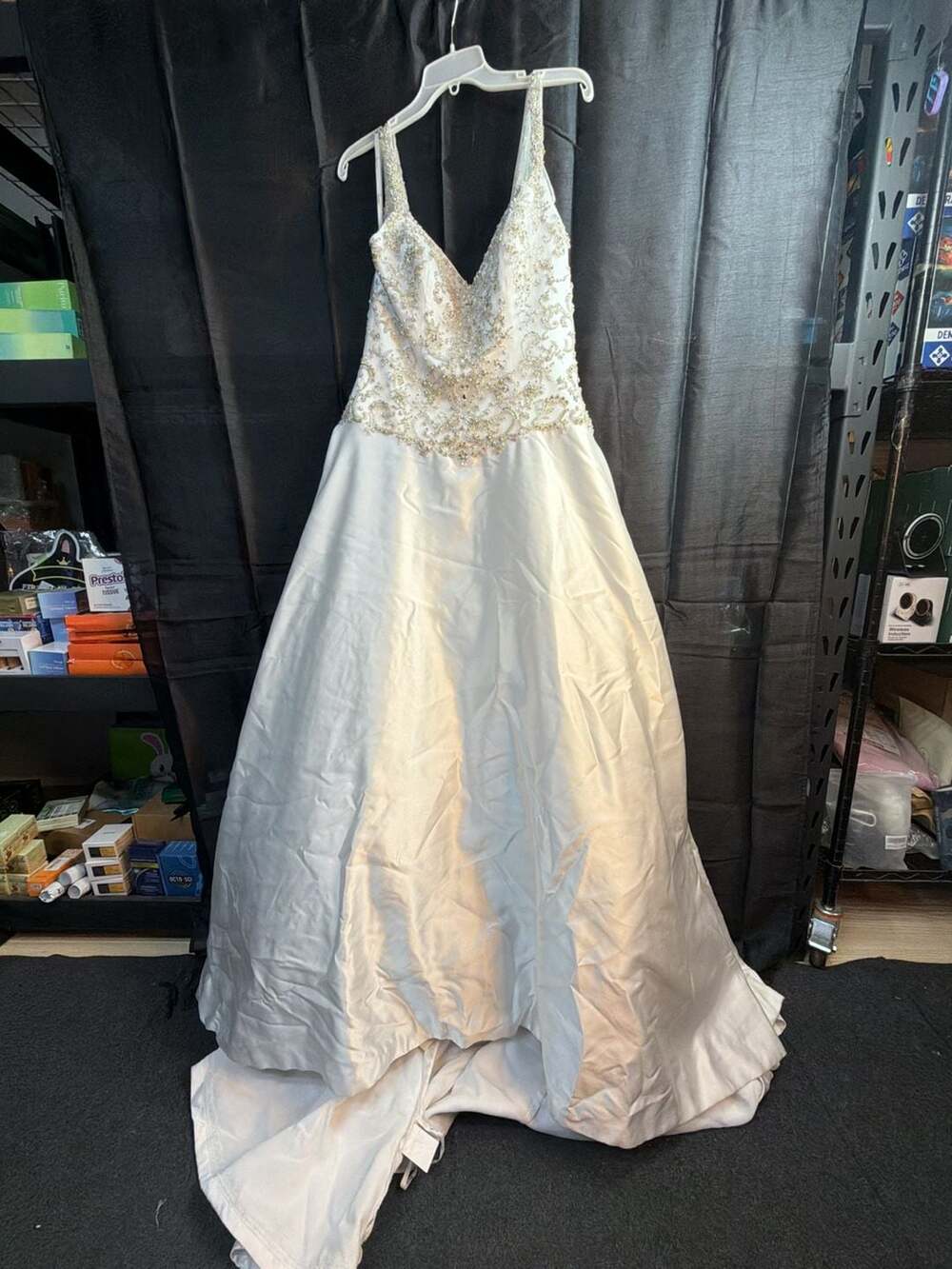 Demetrios DP281 Beaded Halter Wedding Dress Size 12